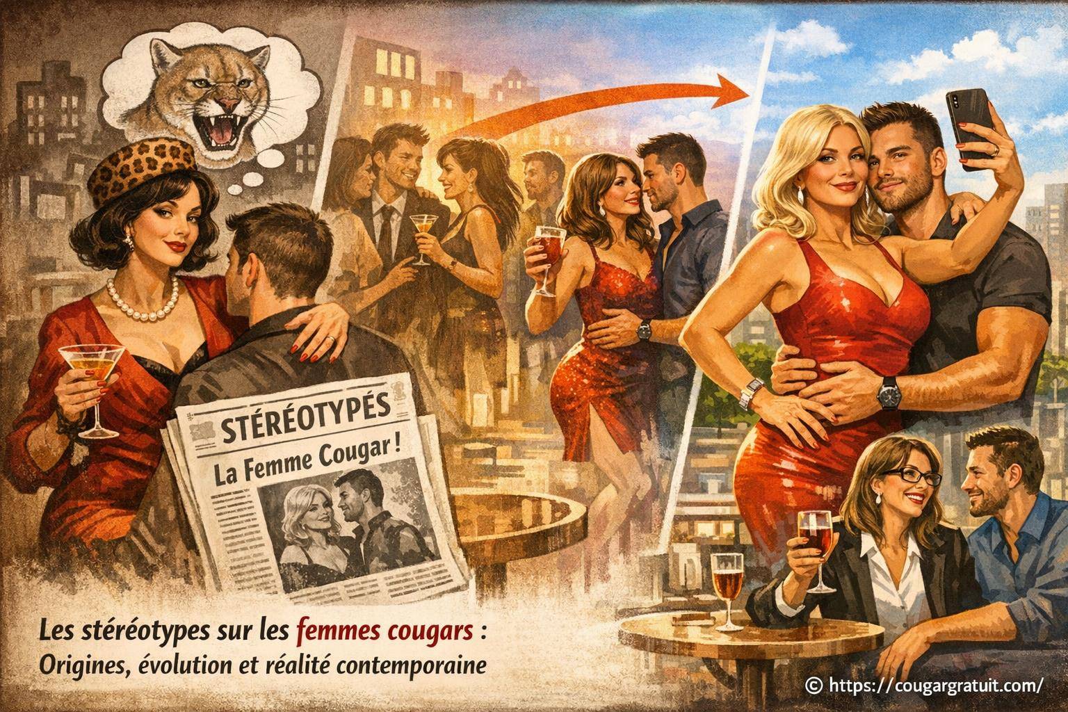 Les stéréotypes sur les femmes cougars : origines, évolution et réalité contemporaine