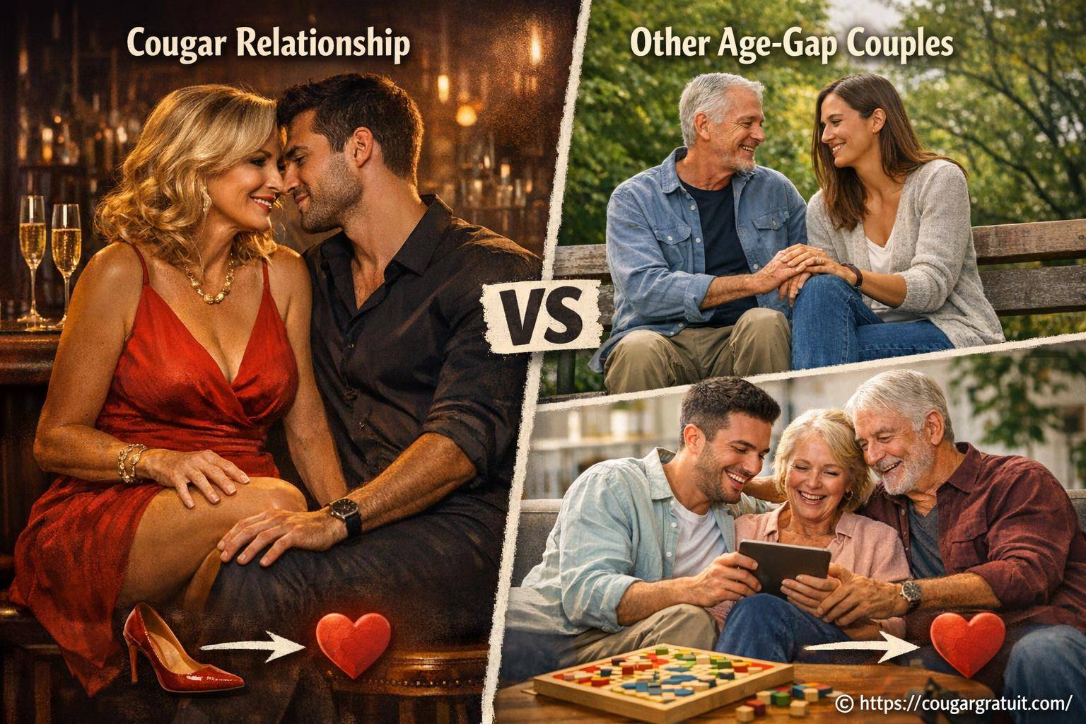 Relations cougars : quelles différences avec les autres couples intergénérationnels ?